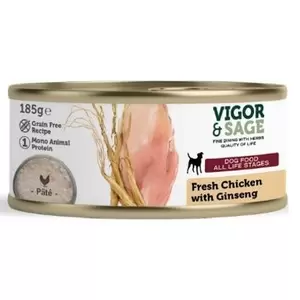 VIGOR & SAGE Dog chicken ginseng 185g