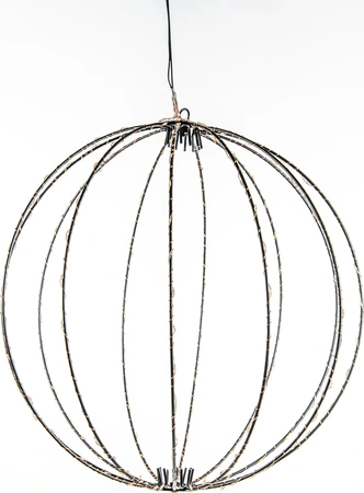 ANNA'S COLLECTION Bal 3d zwart 216l/d50cm cl+24flash - afbeelding 2