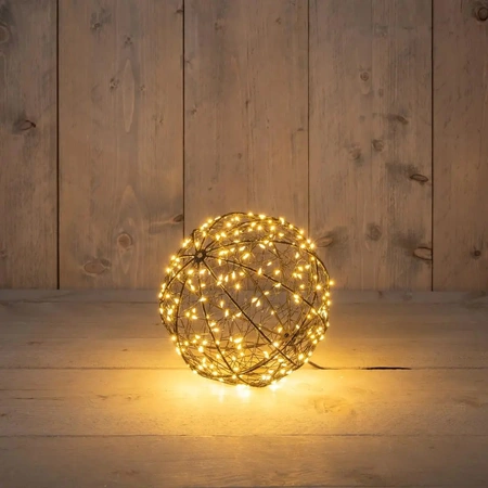 ANNA'S COLLECTION Bal metaal 200led fl. d18cm cw - afbeelding 1