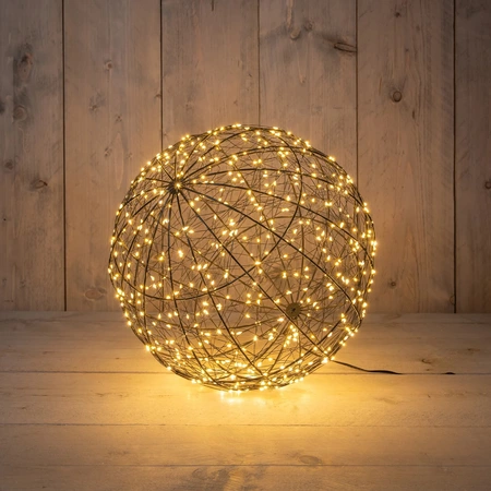 ANNA'S COLLECTION Bal metaal 500led fl. d35cm cw - afbeelding 1