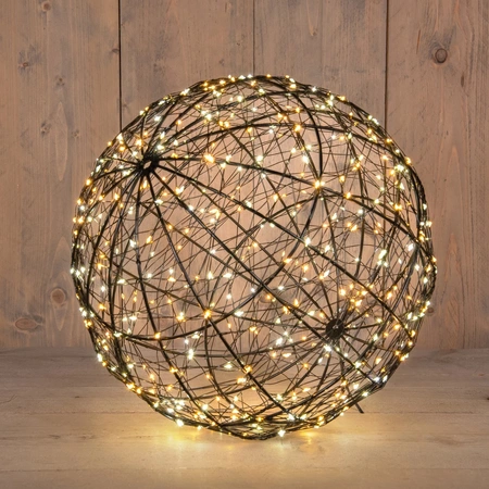 ANNA'S COLLECTION Bal metaal 500led flash d35cm cw/ww - afbeelding 1