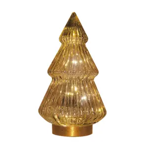 ANNA'S COLLECTION Boom glas h28.5cm amber/gd bo - afbeelding 2