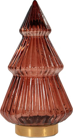 ANNA'S COLLECTION Boom glas h28.5cm bordeaux/gd bo - afbeelding 2