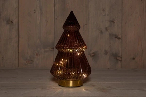 ANNA'S COLLECTION Boom glas h28.5cm bordeaux/gd bo