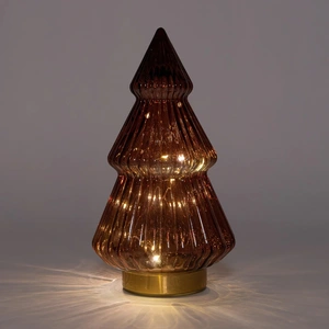 ANNA'S COLLECTION Boom glas h28.5cm bordeaux/gd bo - afbeelding 3