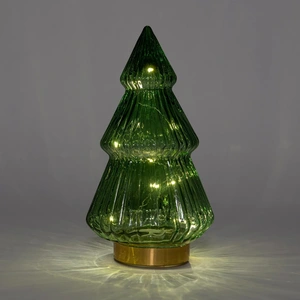 ANNA'S COLLECTION Boom glas h28.5cm groen/gd bo - afbeelding 2