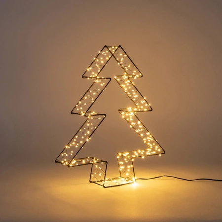 ANNA'S COLLECTION Boom metaal 3d zwart h36cm 300l cl - afbeelding 3