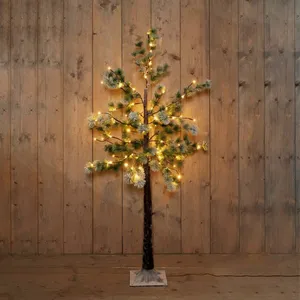 ANNA'S COLLECTION Dennenboom met sneeuw 80l. cw zwrt - afbeelding 1