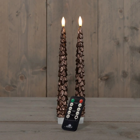 ANNA'S COLLECTION Dinerkaars kerstboom 27cm brons - afbeelding 1