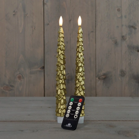 ANNA'S COLLECTION Dinerkaars kerstboom 27cm goud - afbeelding 1