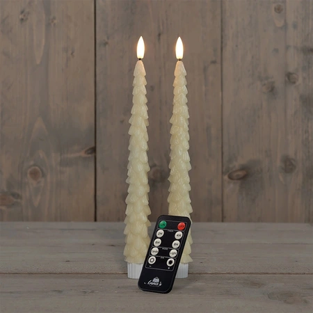ANNA'S COLLECTION Dinerkaars kerstboom 27cm ivoor - afbeelding 1