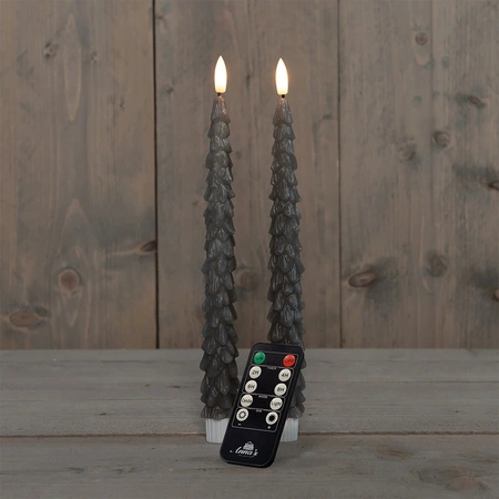 ANNA'S COLLECTION Dinerkaars kerstboom 27cm taupe - afbeelding 1