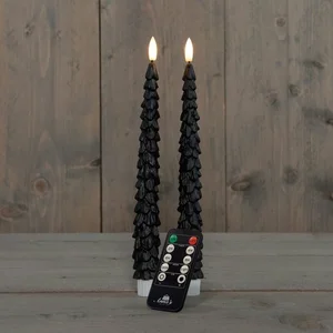 ANNA'S COLLECTION Dinerkaars kerstboom 27cm zwart - afbeelding 1