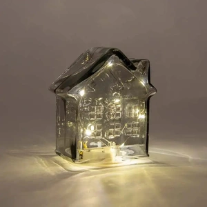 ANNA'S COLLECTION Huisje 10led 12.5x7.5x14cm grijs - afbeelding 2