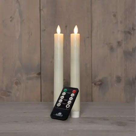 ANNA'S COLLECTION Kaars led oplaadbaar 10x7.5cm ivr
