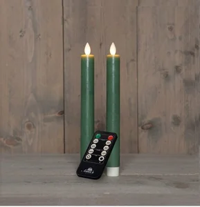 ANNA'S COLLECTION Kaars led oplaadbaar 10x7.5cm jade - afbeelding 1