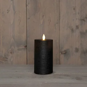 ANNA'S COLLECTION Kaars led oplaadbaar 15x7.5cm zwrt - afbeelding 1