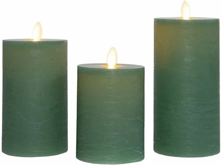 ANNA'S COLLECTION Kaars led oplaadbaar d7.5 jade s3 - afbeelding 2