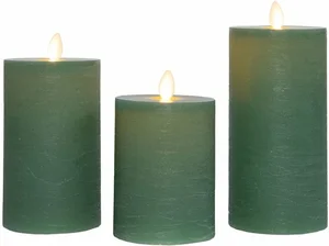 ANNA'S COLLECTION Kaars led oplaadbaar d7.5 jade s3 - afbeelding 2