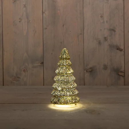 ANNA'S COLLECTION Kerstboom 10led 18.5x9.5cm goud - afbeelding 1