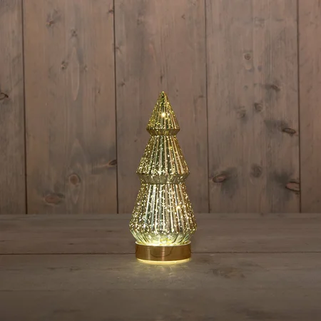 ANNA'S COLLECTION Kerstboom 10led 23.5x10cm goud - afbeelding 1