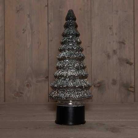 ANNA'S COLLECTION Kerstboom draaiend led 35x13cm antr - afbeelding 1