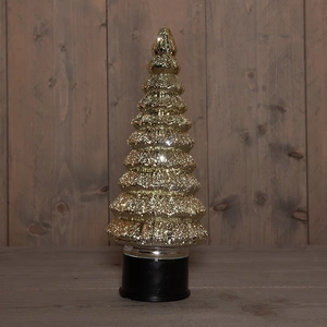 ANNA'S COLLECTION Kerstboom draaiend led 35x13cm goud - afbeelding 1
