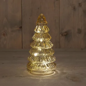 ANNA'S COLLECTION Kerstboom glas 18.5x9cm amber