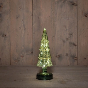 ANNA'S COLLECTION Kerstboom glas 27.5x9.5cm groen