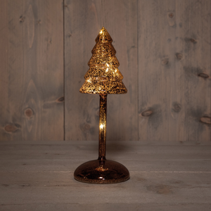 ANNA'S COLLECTION Kerstboom op stam h25.5cm bruin