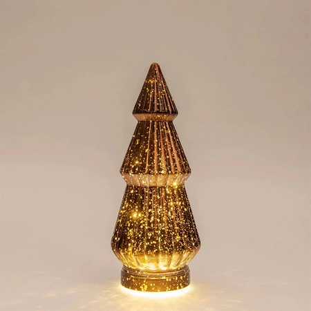 ANNA'S COLLECTION Kerstboompje 10led 23.5x10cm brns - afbeelding 2