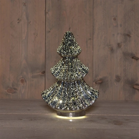 ANNA'S COLLECTION Kerstboompje 10led 24x15.5cm antrac - afbeelding 1