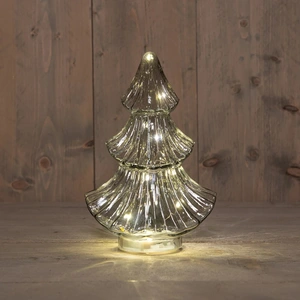 ANNA'S COLLECTION Kerstboompje 10led 24x15.5cm grijs