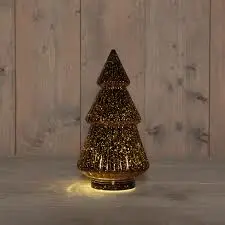 ANNA'S COLLECTION Kerstboompje 10led 28.5x15cm brns - afbeelding 1