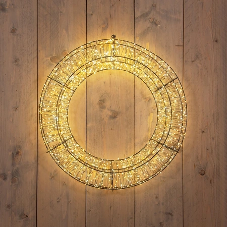 ANNA'S COLLECTION Krans metaal 1800led 58x12cm luxery - afbeelding 1