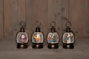 ANNA'S COLLECTION Lantaarn glitterwater 13x8cm a4