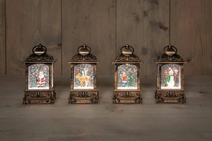 ANNA'S COLLECTION Lantaarn glitterwater 14x7.5cm a4