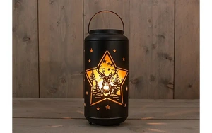 ANNA'S COLLECTION Lantaarn kerst d12h25.5cm zwrt/goud