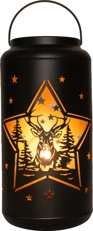 ANNA'S COLLECTION Lantaarn kerst d12h25.5cm zwrt/goud - afbeelding 2