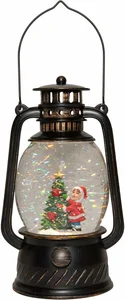 ANNA'S COLLECTION Lantaarn kerstboom 20.5x12cm zwart - afbeelding 2