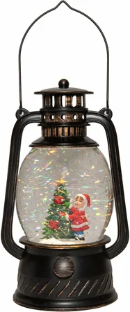 ANNA'S COLLECTION Lantaarn kerstboom 20.5x12cm zwart - afbeelding 4
