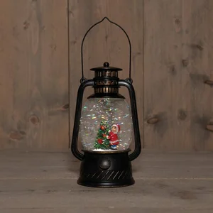ANNA'S COLLECTION Lantaarn kerstboom 20.5x12cm zwart - afbeelding 1