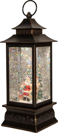 ANNA'S COLLECTION Lantaarn kerstman 29x10.5cm zwart - afbeelding 2