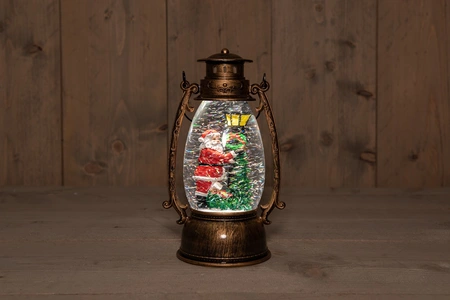 ANNA'S COLLECTION Lantaarn kerstman d14.5h24cm bo - afbeelding 1