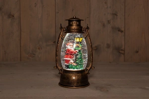ANNA'S COLLECTION Lantaarn kerstman d14.5h24cm bo - afbeelding 1