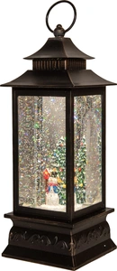 ANNA'S COLLECTION Lantaarn sneeuwpop  29x10.5cm zwart - afbeelding 2