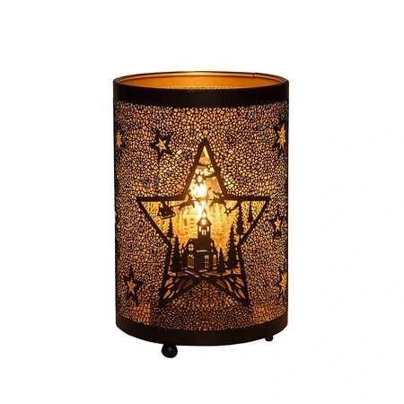 ANNA'S COLLECTION Lantaarn ster 16x10.5cm zwrt/gd - afbeelding 2