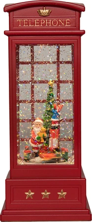 ANNA'S COLLECTION Lantaarn telefooncel 25x10.5cm rood - afbeelding 2
