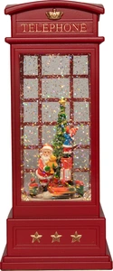 ANNA'S COLLECTION Lantaarn telefooncel 25x10.5cm rood - afbeelding 2