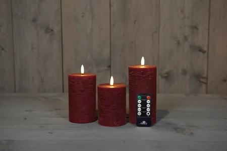 ANNA'S COLLECTION Ledkaars 3d.vlam+ab s3 bordeaux